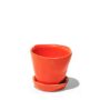 Tika Pot With Saucer - Chive - Orange - 3"