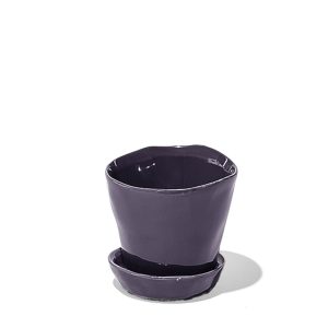 Tika Pot With Saucer – Chive – Ultra Violet – 3″