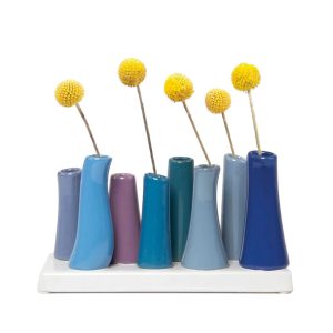 Pooley Modern Bud Vase – Chive – Cobalt