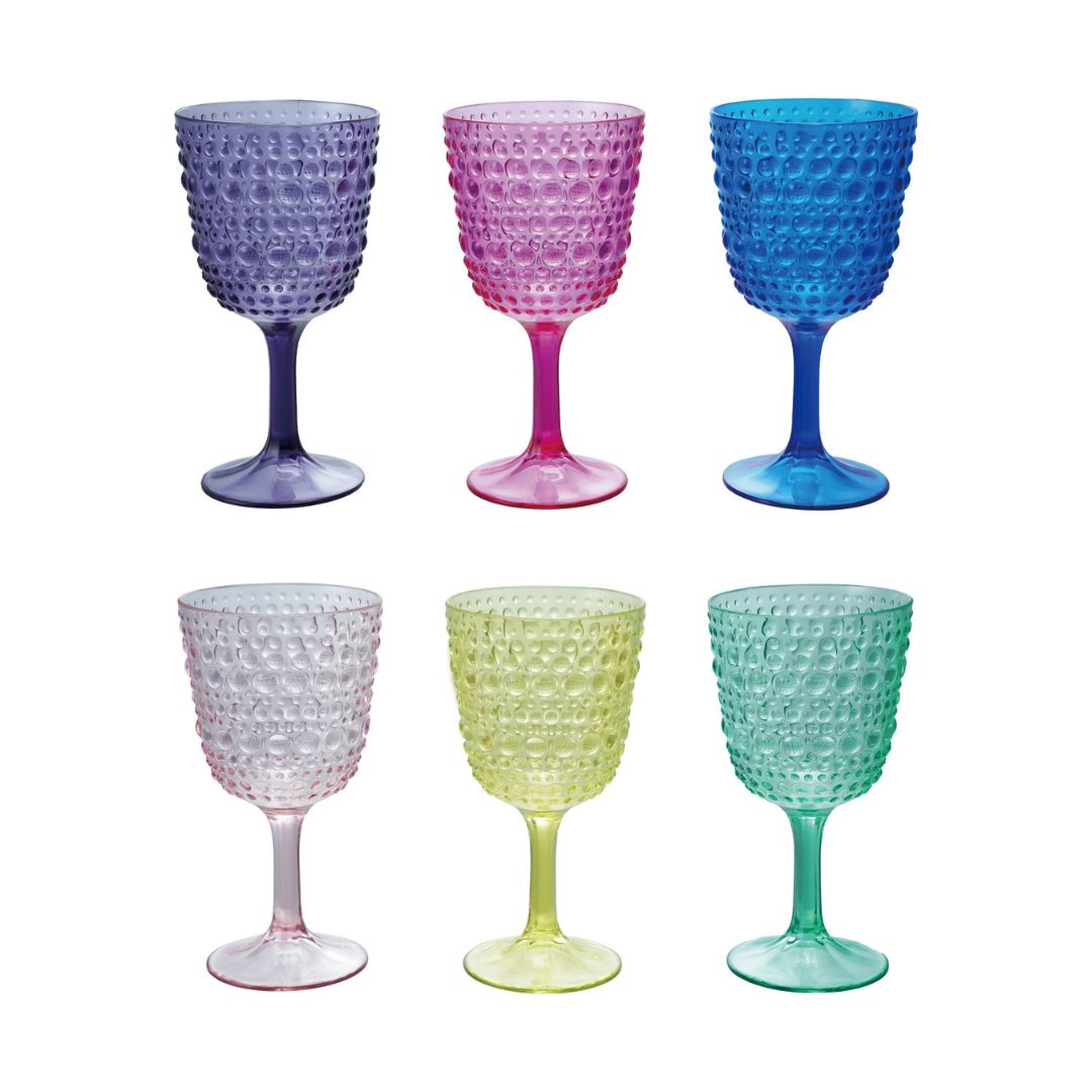 Acrylic Stemmed Wine Glass - Assorted - 3.8" x 7.3" | Mahoney's Garden  Center