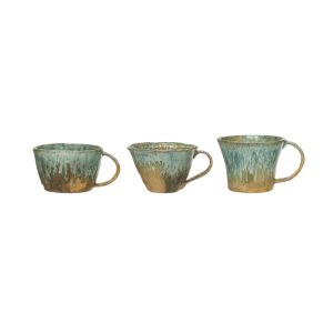 Stoneware Mug – Assorted – Green – 10 Ounces