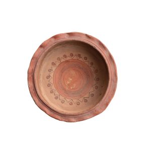 Ruffled Footed Terra Cotta Bowl – 15″ x 5″