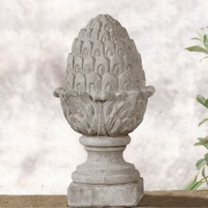 Whimsical Pineapple Statue - Unique Stone - Ancient Age - 16" x 7"