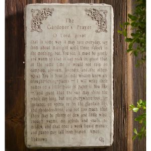 Garden Prayer Statue – Unique Stone – Aged Stone – 27″ x 17″