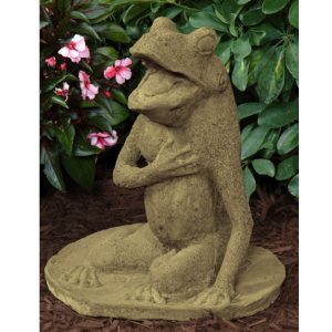 Figaro Frog Statue – Unique Stone – Ancient Age – 13″ x 12″