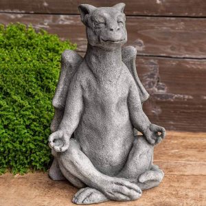 Zen Dragon Statue - Campania - Alpine Stone - 8" x 7" x 12.75"