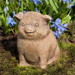 Piglet Statue – Campania Statue – Brownstone – 3.25″ x 3.5″ x 6″