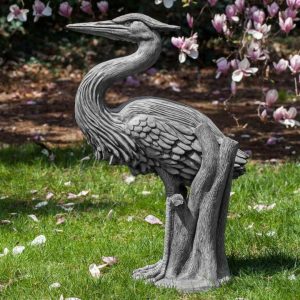 Heron Statue – Campania – Alpine Stone – 11.5″ x 23.35″ x 36″