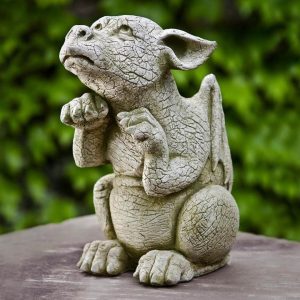 Scraps Statue - Campania - English Moss - 7.5" x 10" x 12"