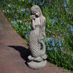 Standing Mermaid Statue - Campania - Alpine Stone - 7.5" x 21.5"