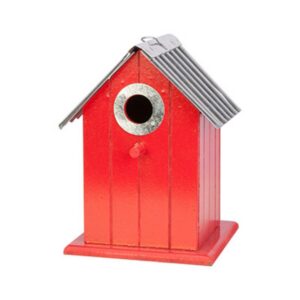 Wren Bird Feeder With Metal Roof – Assorted – 4.75″ x 6″ x 8.25″