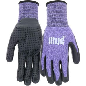 Knit Nitrile Dot Mud Glove - Violet - Small/Medium