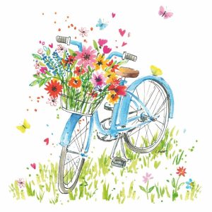 Ride My Bike Beverage Napkins - Paperproducts Design - 5" x 5"