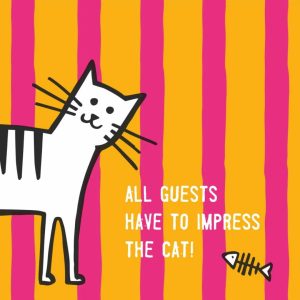 Impress The Cat Beverage Napkins - Paperproducts Design - 5" x 5"