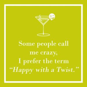 Happy With A Twist Beverage Napkins - Paperproducts Design - 5" x 5"