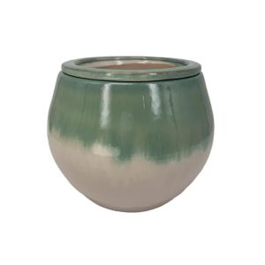 Sahara Self -Watering Pot – Border Concepts -Green/White – 5″
