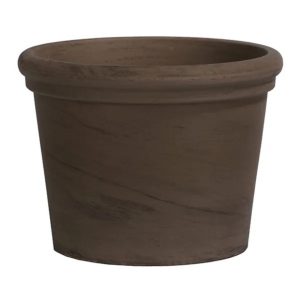 German Rolled Rim Cylinder Pot – Border Concepts – Chocolate – 12.5″