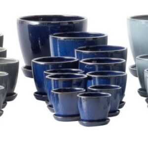 Elipse Petit Attached Saucer – Alfresco – Blue – 5″