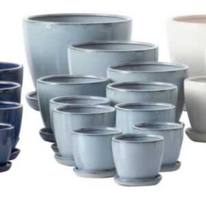 Elipse Petit Attached Saucer – Alfresco – Blue-Grey – 6″