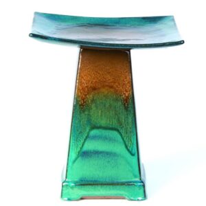 Zen Duo Birdbath – Alfresco – Aqua – 18″