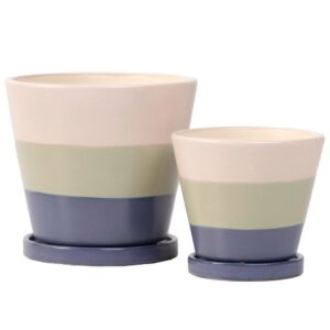 Petit Taper Attached Saucer - Alfresco - Tricolor - 5"