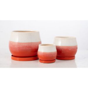 Mesa Petits Attached Saucer - Alfresco - Orange - 8.75"