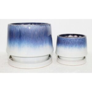 Nicola Petit Attached Saucer - Alfresco - Blue - 5.75"