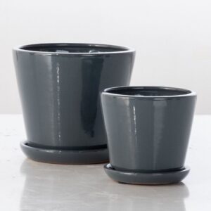 Patrice Petit Attached Saucer - Alfresco - Dark Grey - 7"