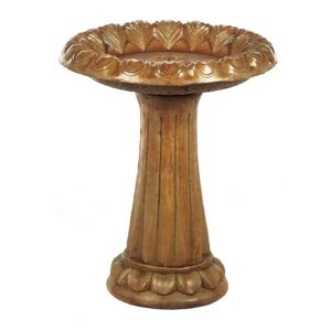 Petals Birdbath - Athens - Aged Walnut - 23" x 19" x 19"