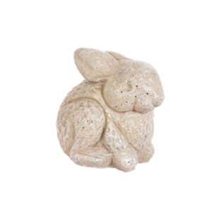 Chubby Face Bunny Statue – Athens – Dessert Sand – 5″ x 4″ x 4″