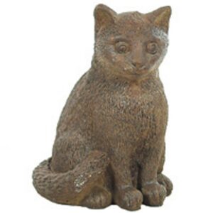 Kitten Sitting Statue - Athens - Dessert Sand - 9" x 7" x 8"