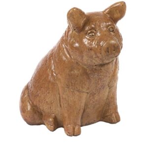 Medium Pig Sitting – Athens – Autumn Wheat – 12″ x 9″ x 9″