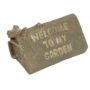 Frog Welcome Stone - Athens - Moss Green - 5" x 9" x 4"
