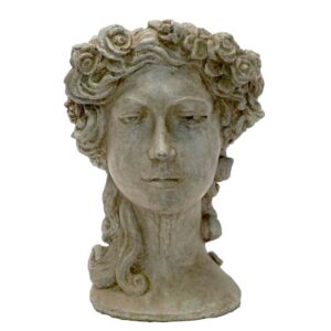 Rose Woman Planter - Athens - Moss Green - 16" x 10" x 11"