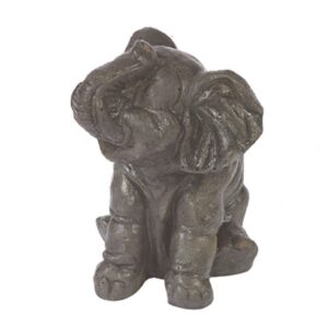 Tiny Elephant Statue - Athens - Flint - 5" x 3" x 4"