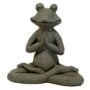 Yoga Frog Statue - Athens - Moss Green - 14" x 14" x 9"