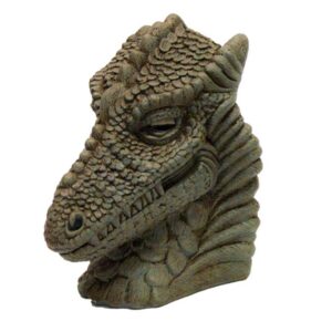 Dragon Head Statue - Athens - Seafoam - 16" x 14" x 12"