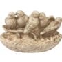 Hungry Birds Statue - Athens - Seafoam - 6" x 11" x 6"
