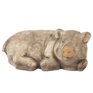 Piglet Statue - Athens - Autumn Wheat - 5" x 11" x 7"