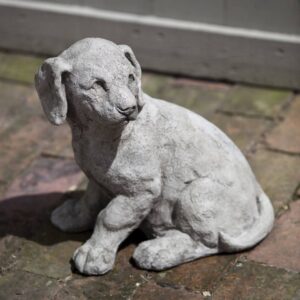 Lab Pup Statue – Campania – Greystone – 12.5″ x 10″ x 13″