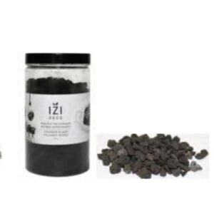 Volcanic Stone In Bottle – Foliera – Black – 1 lb