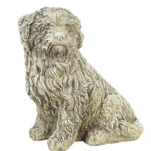 Benji Dog Statue - Athens - Buff - 15" x 8" x 12"
