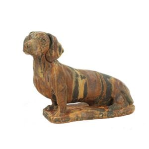 Large Dachshund Statue - Athens - Autumn Brown - 14" x 9" x 16"