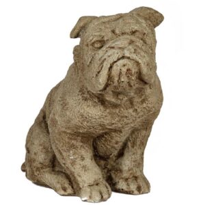 Junior Bulldog Statue - Athens - Buff - 10" x 10" x 6"