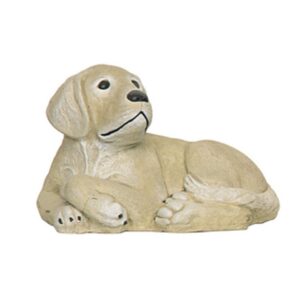 Laying Lab Statue - Athens - Buff - 10" x 14" x 12"