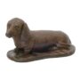 Mini Dachschund Statue - Athens - Autumn Brown - 6" x 5" x 11"