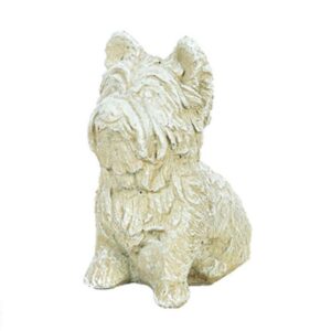 Westie Statue – Athens – Buff – 10″ x 7″ x 5″