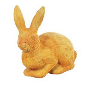 Medium Furry Rabbit Statue – Athens – Buff – 13″ x 5″ x 10″