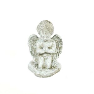 Small Angel Praying Statue - Athens - Marble Tone - 6" x 5" x 4"