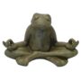 Meditating Frog Statue – Athens – Moss Green – 9″ x 14″ x 8″